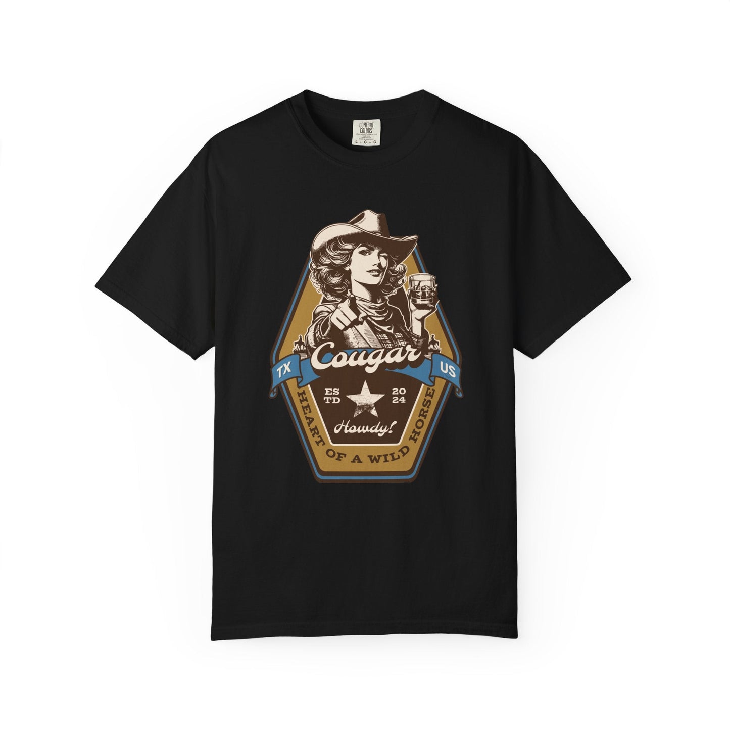 Cougar beer stylish  t-shirt for men - Retro adventure look