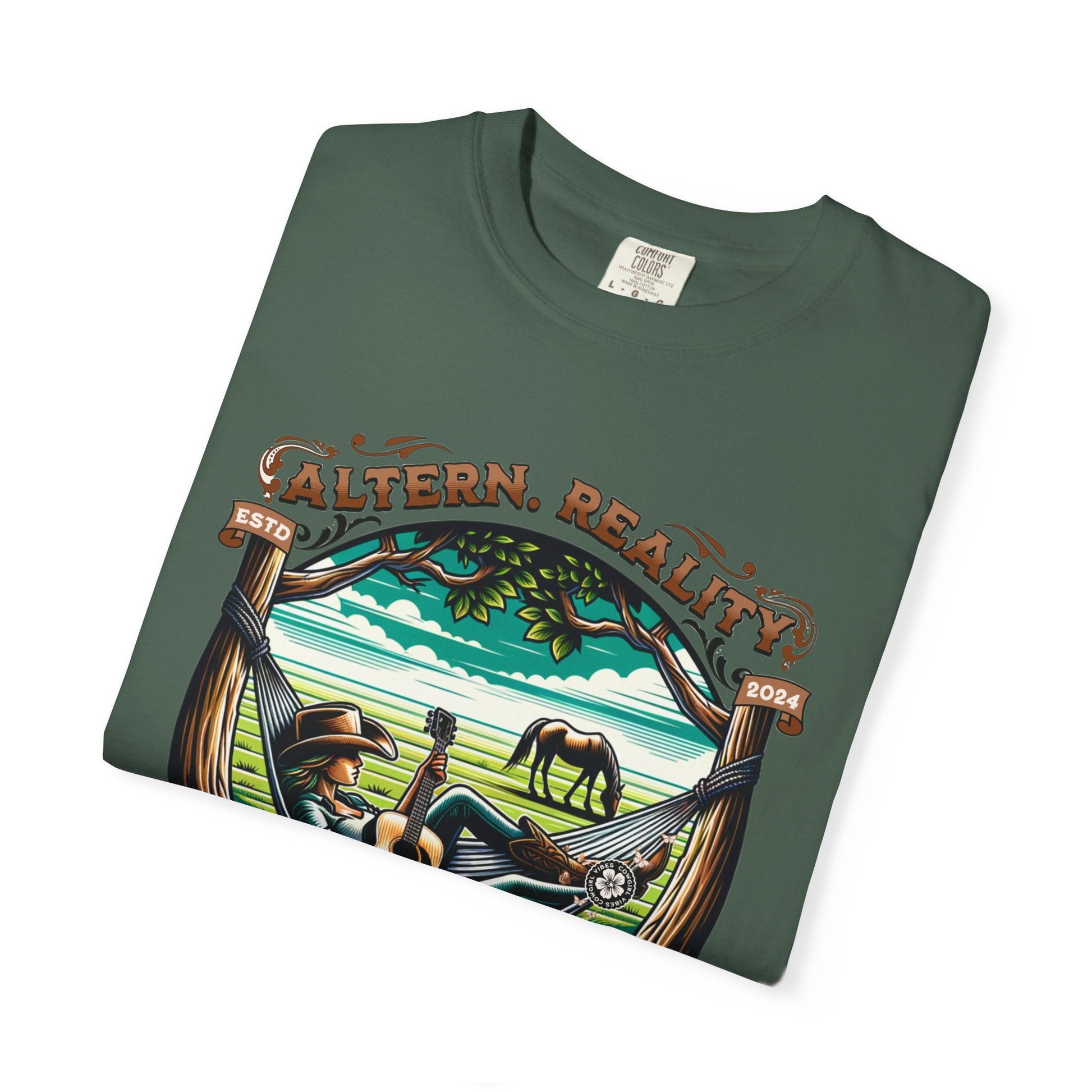 Guitar attitude design t-shirt - Relaxed cowgirl playful vibe