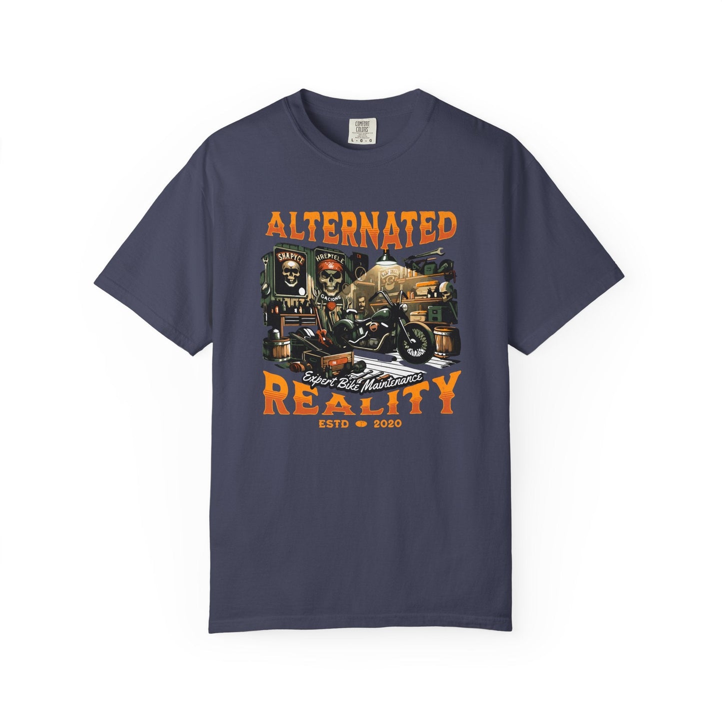 Motorbike garage t-shirt: Vintage motorcycle cool repair hub
