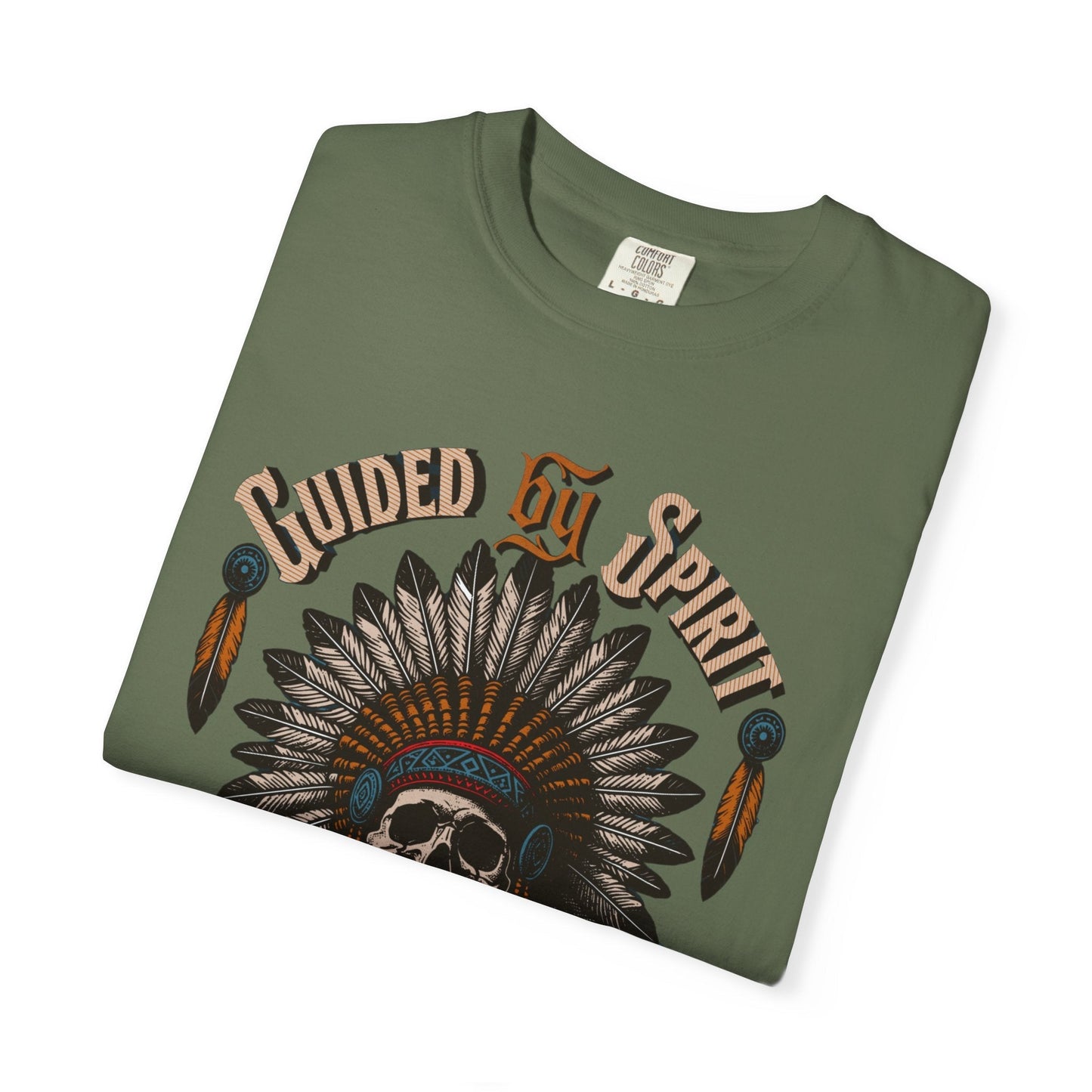 Spirit Skull t-shirt with cool native American headdress guided spirit