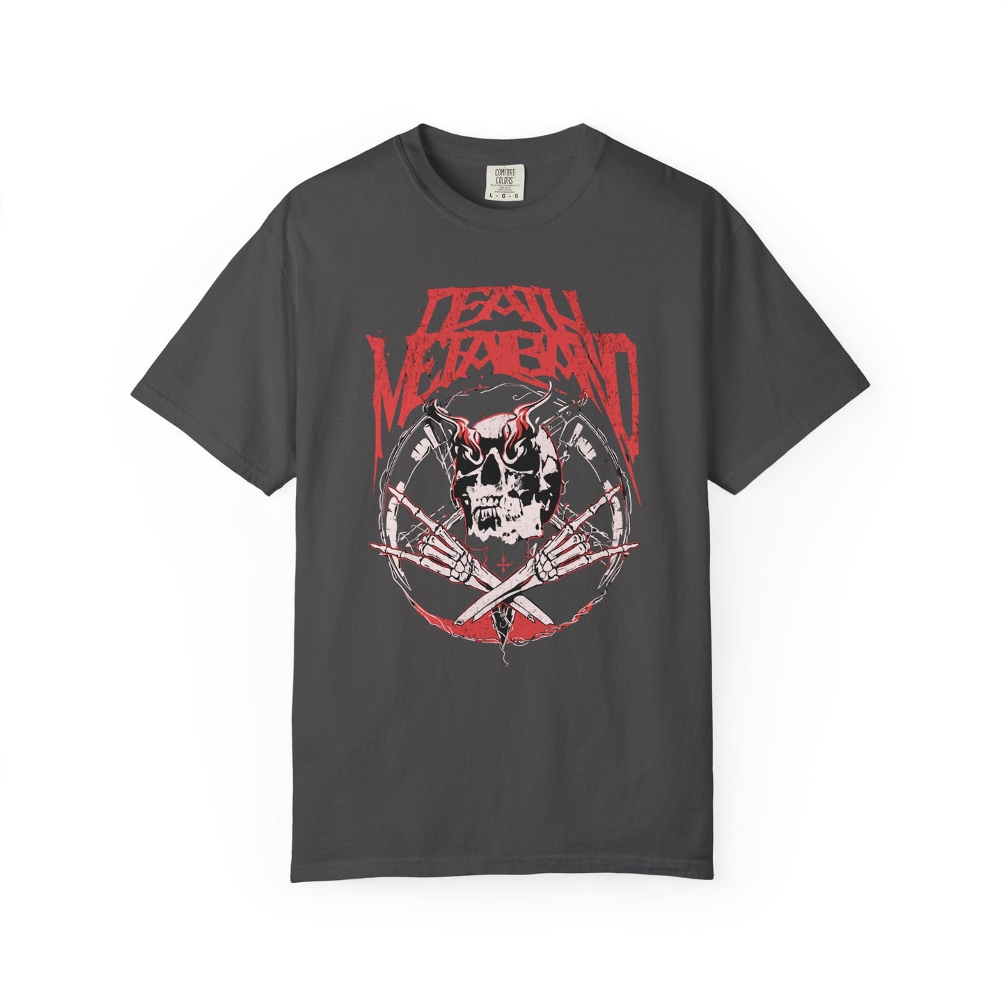 Metal head t-shirt - Unisex tee with crossed blades & skull design