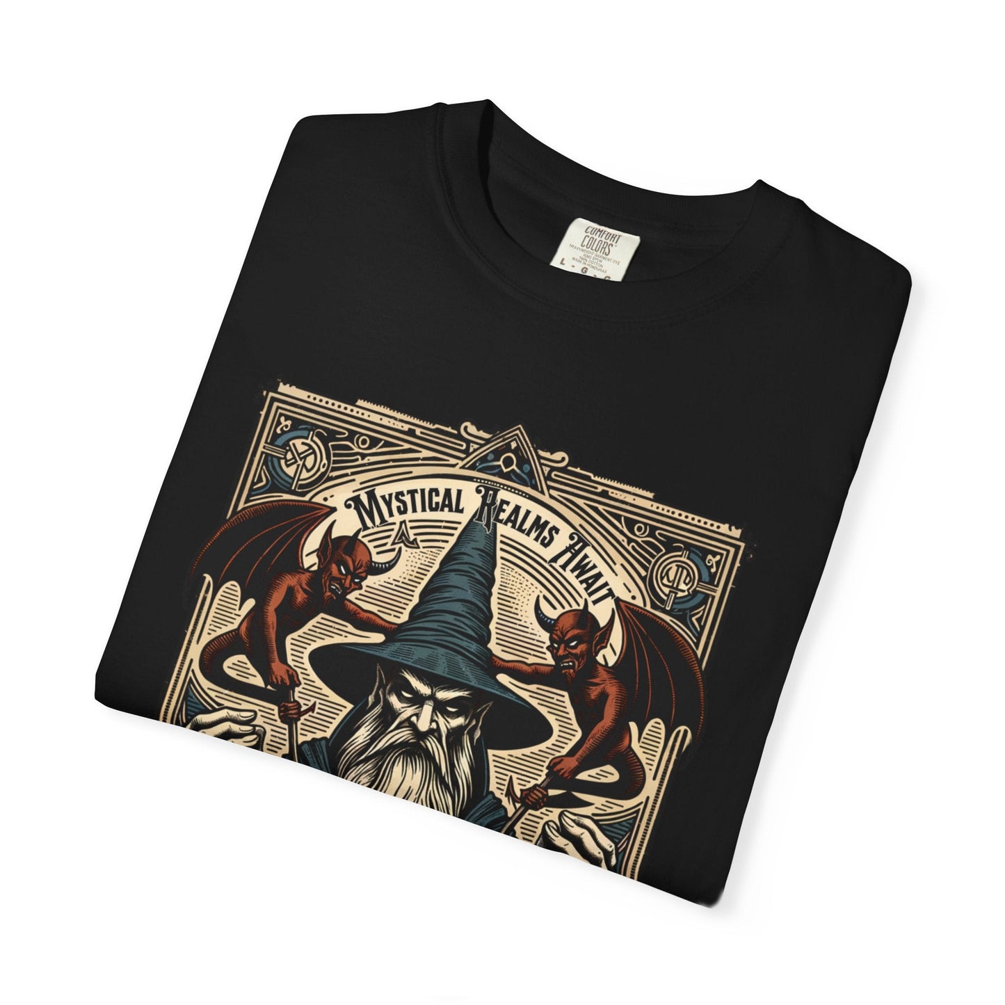 Wizard mystical t-shirt: Fantasy graphic design for magic fans