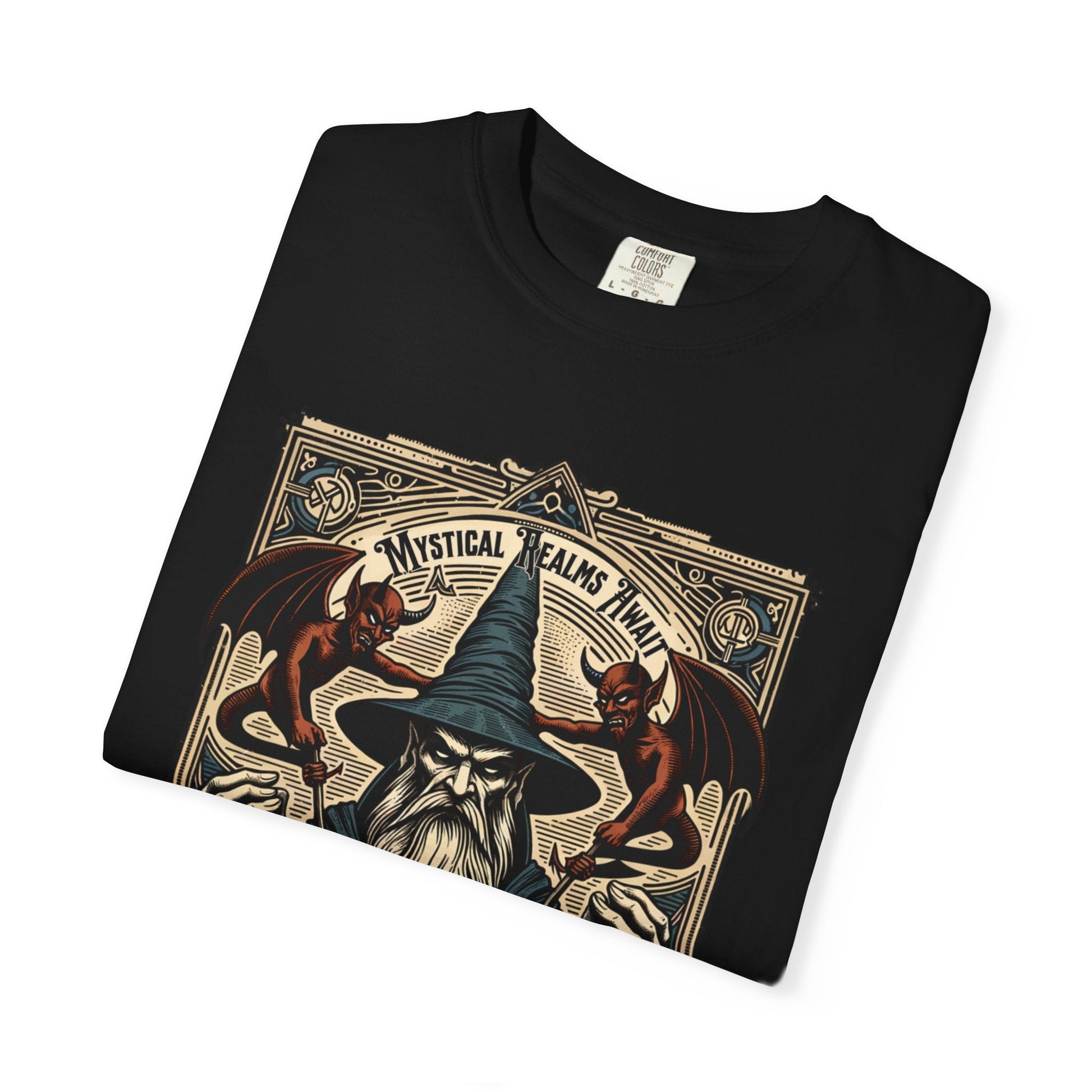 Wizard mystical t-shirt: Fantasy graphic design for magic fans