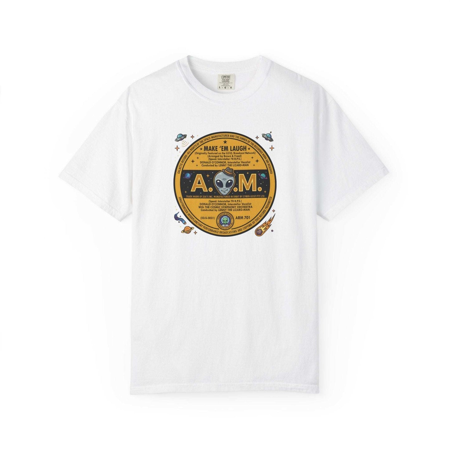 Make them laugh Cosmic Alien Vinyl T-Shirt Retro Design