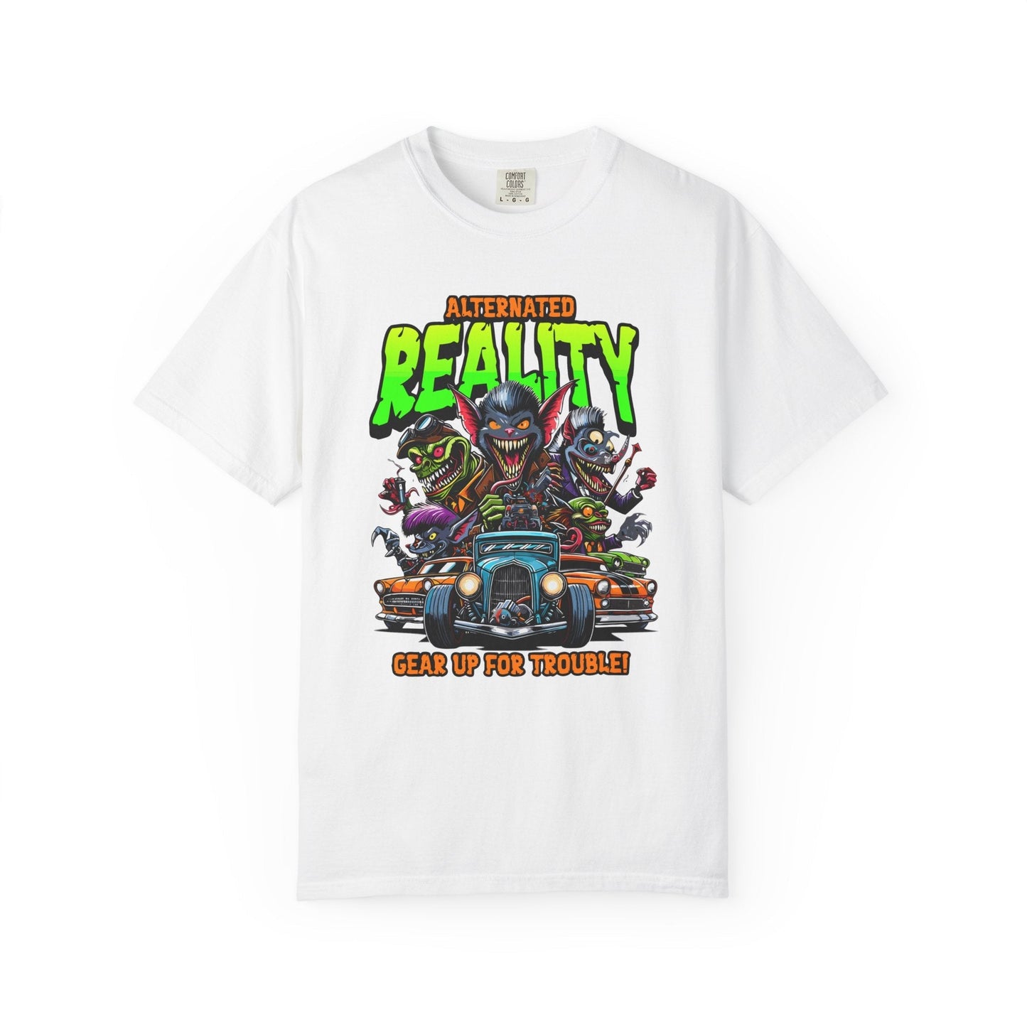 Funny monsters T-shirt with vintage hot rod graphic design