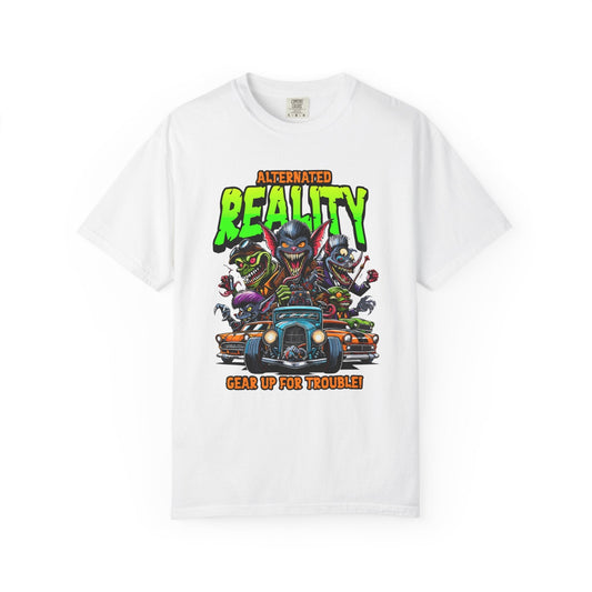 Funny monsters T-shirt with vintage hot rod graphic design