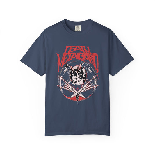 Metal head t-shirt - Unisex tee with crossed blades & skull design