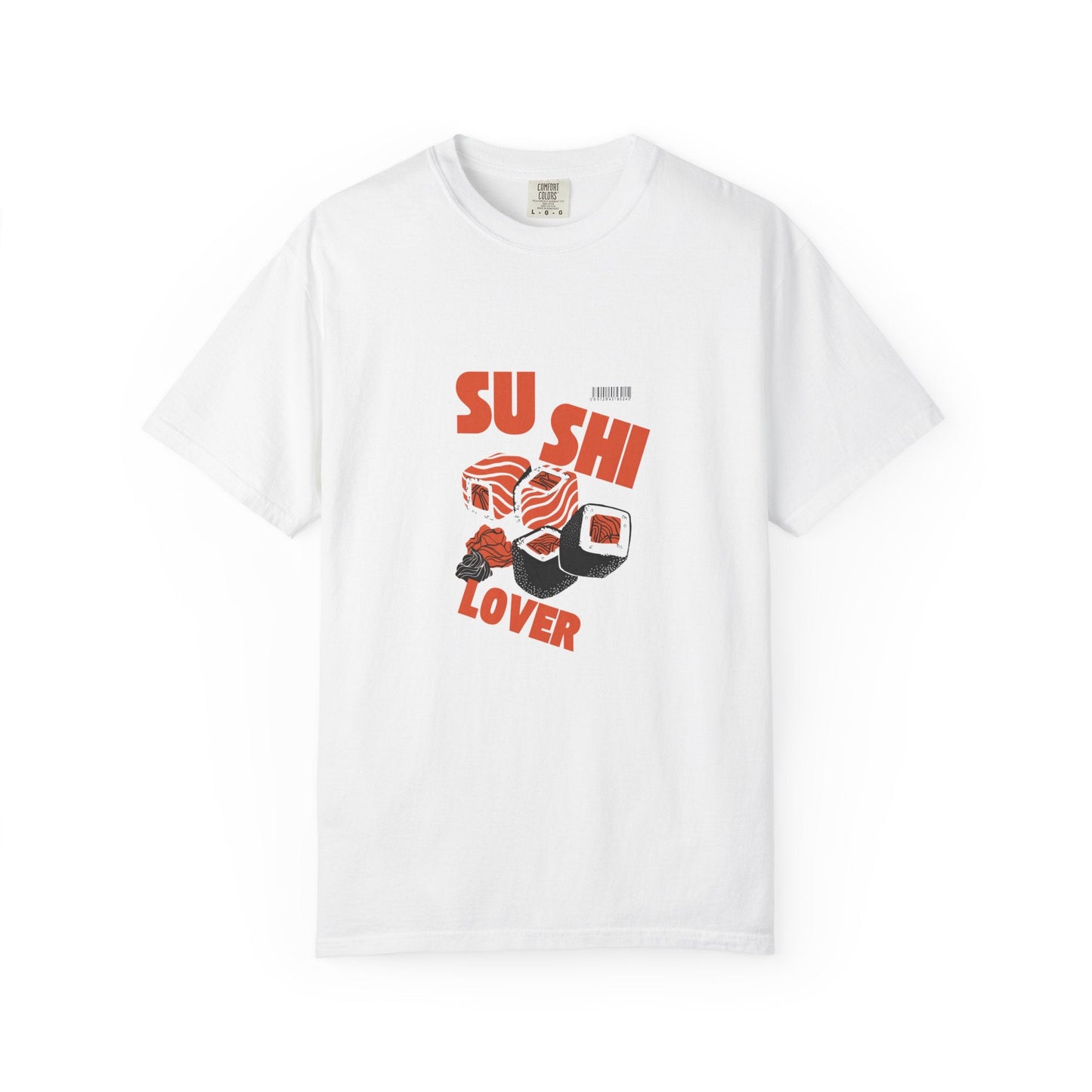 Unisex garment-dyed sushi lover t-shirt in vintage style