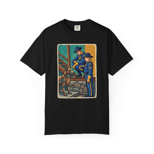 Clank TinTin heavyweight cotton garment dyed t-shirt with relaxed fit and vibrant colors
