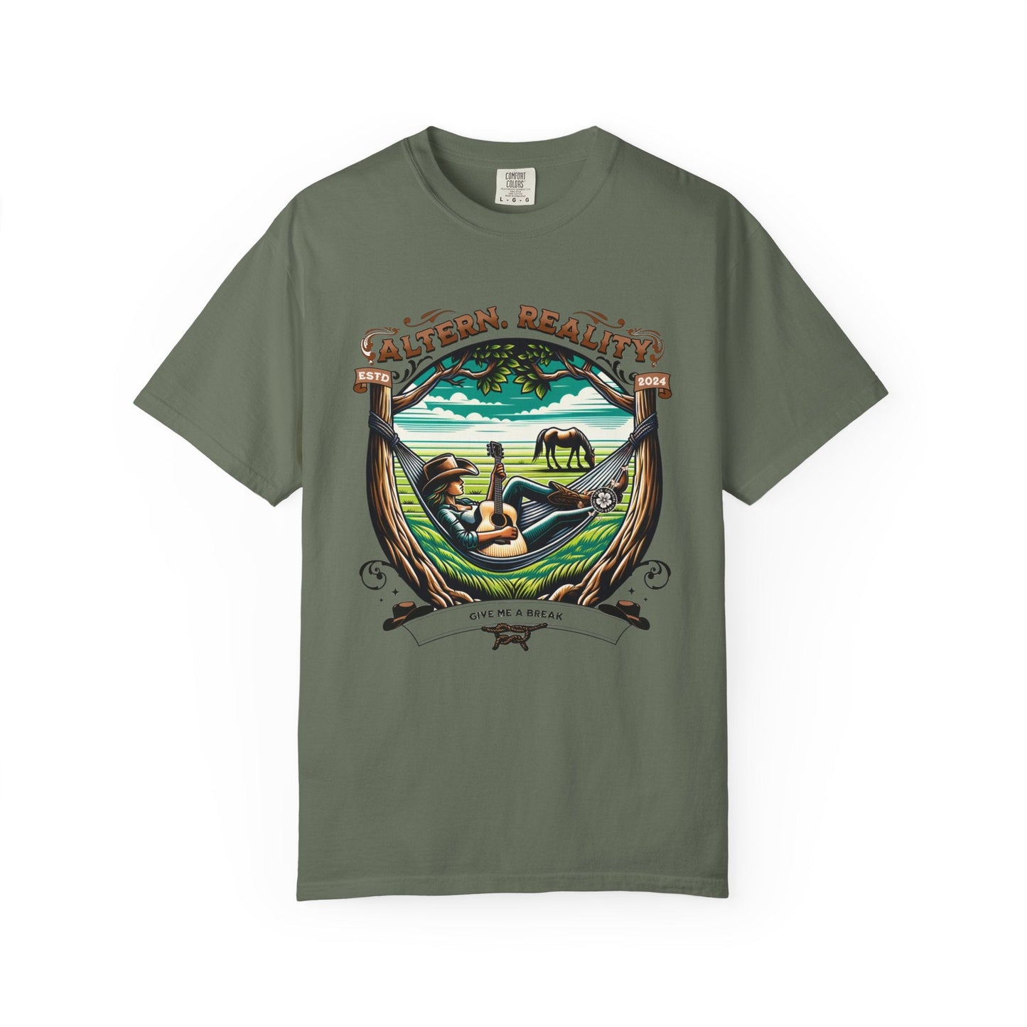 Guitar attitude design t-shirt - Relaxed cowgirl playful vibe