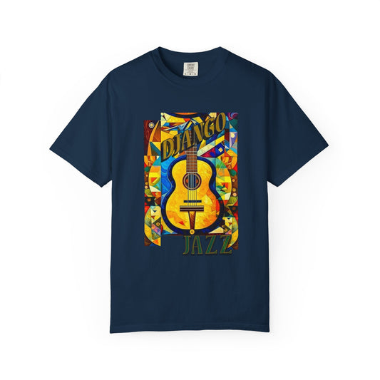 Music theme guitar jazz T-shirt for classic jazz enthusiasts