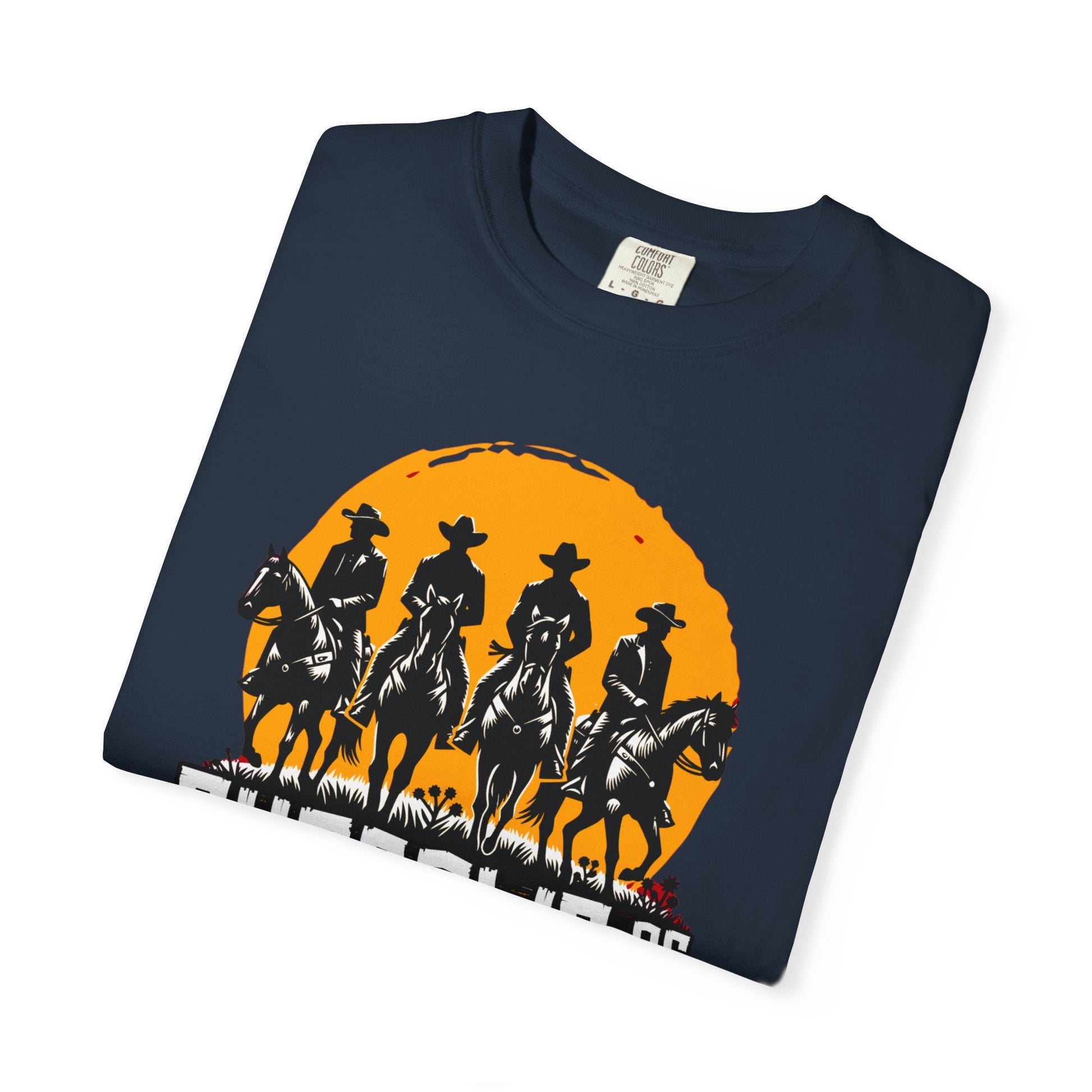 Cowboys silhouette retro vintage t-shirt for wild west enthusiasts