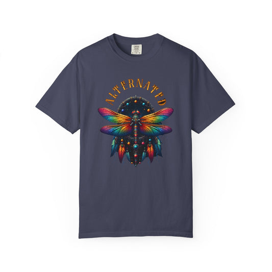 Dragonfly dark-Slate cool t-shirt with colorful design
