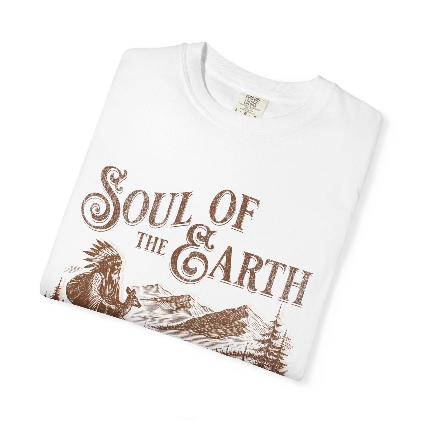 American native graphic t-shirt - Soul of the earth for nature lovers