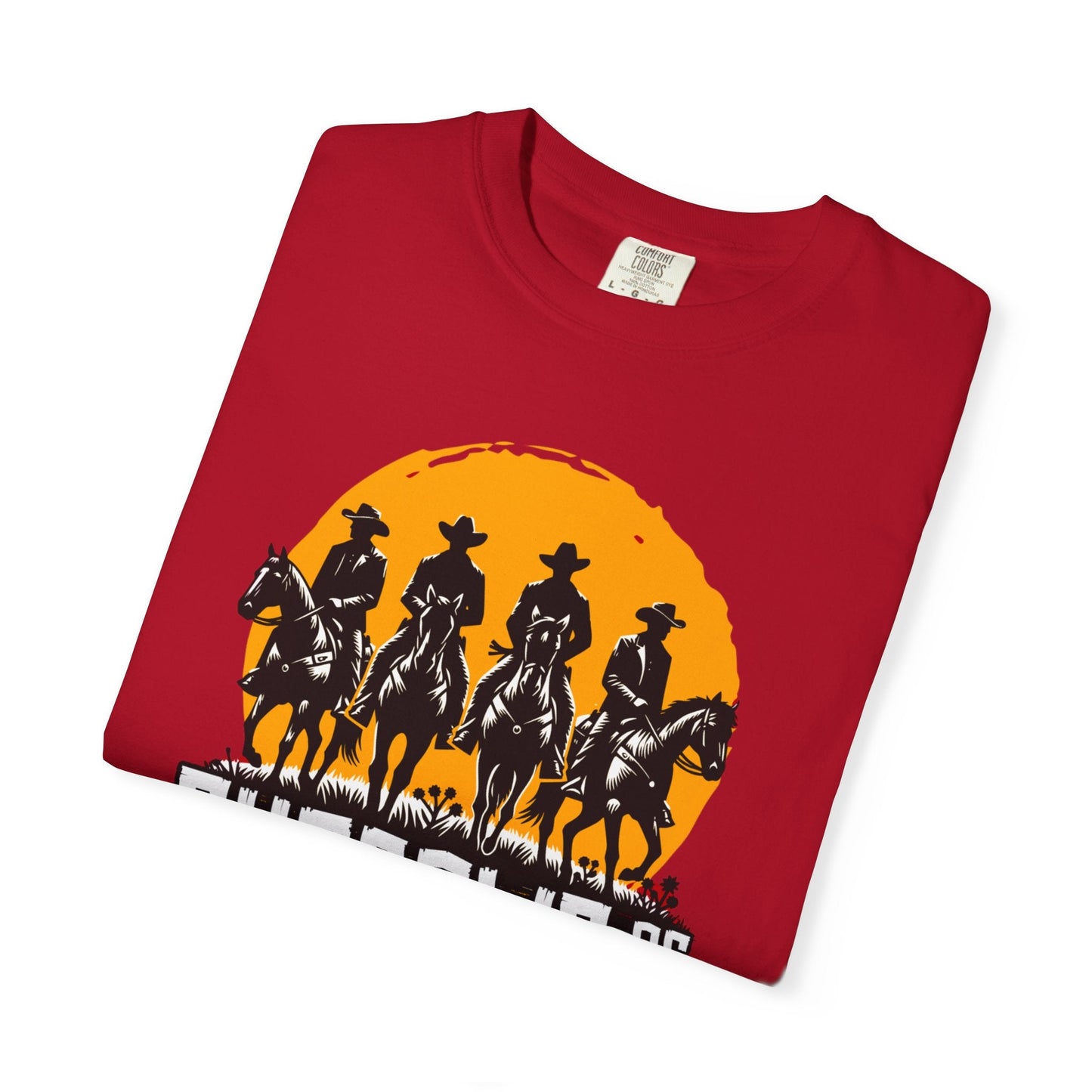 Cowboys silhouette retro vintage t-shirt for wild west enthusiasts