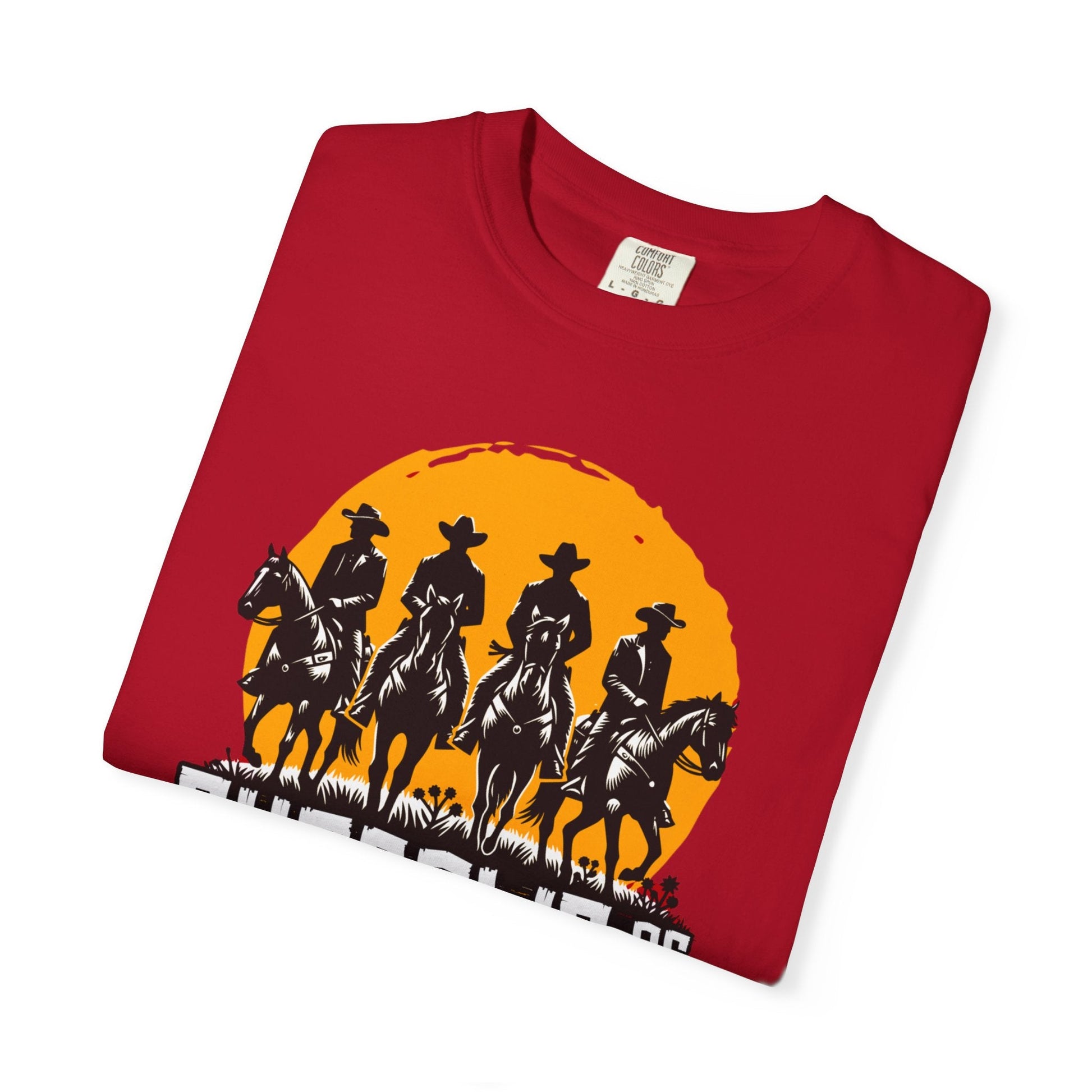 Cowboys silhouette retro vintage t-shirt for wild west enthusiasts
