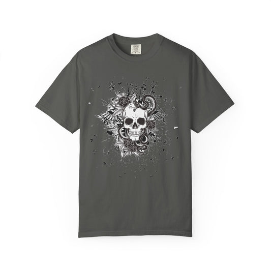 Skull butterfly t-shirt - Edgy grunge style rock 'n' roll for all