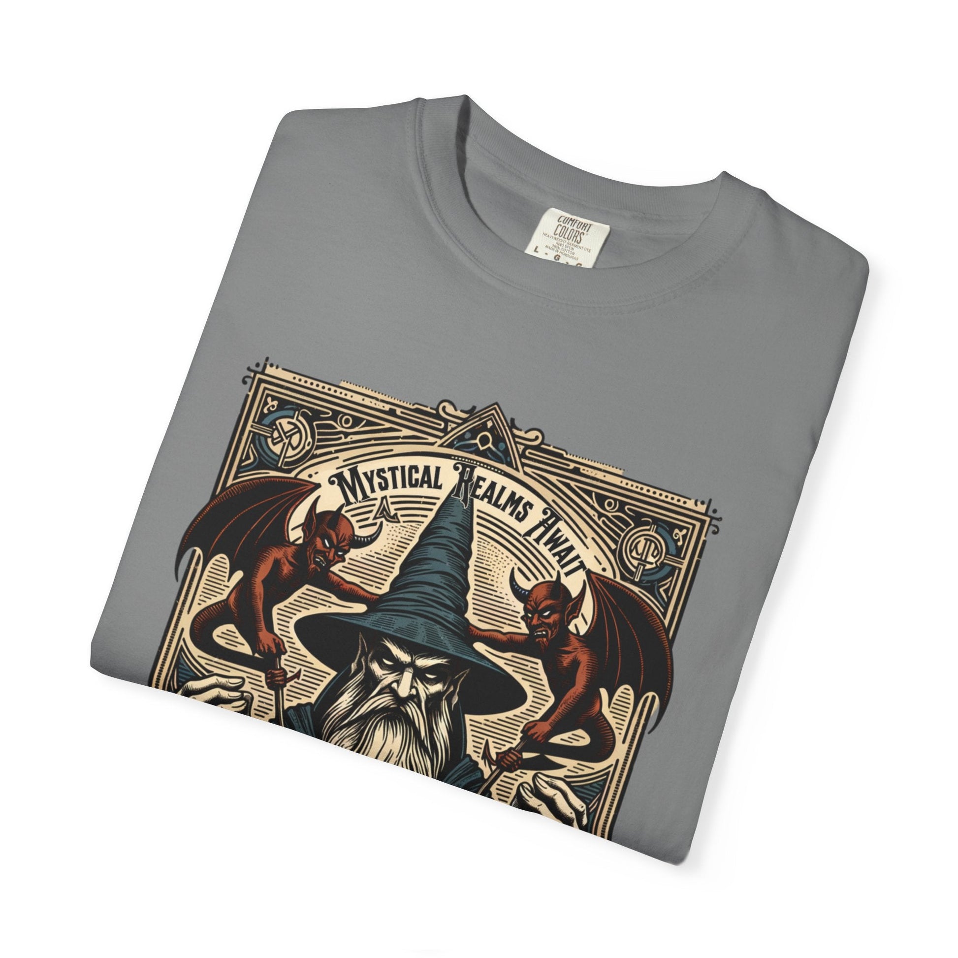 Wizard mystical t-shirt: Fantasy graphic design for magic fans
