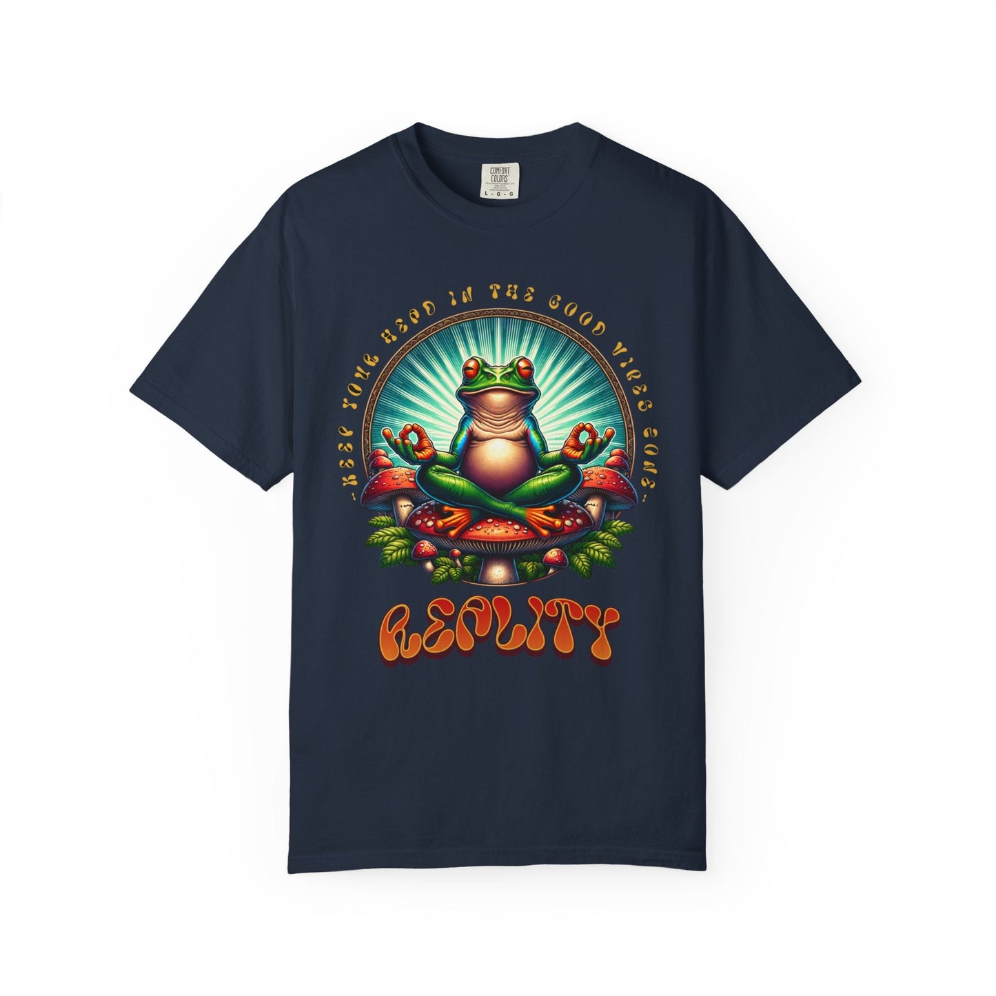 Meditative frog T-Shirt with Calming Frog Design - Soft Cotton Tee