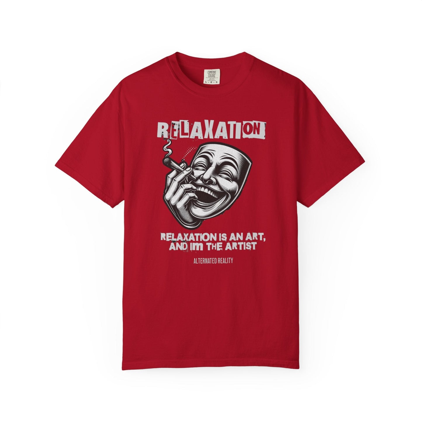 Graphic t-Shirt - relaxation is an art for men for smokers
