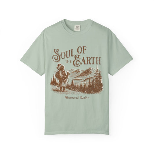 American native graphic t-shirt - Soul of the earth for nature lovers