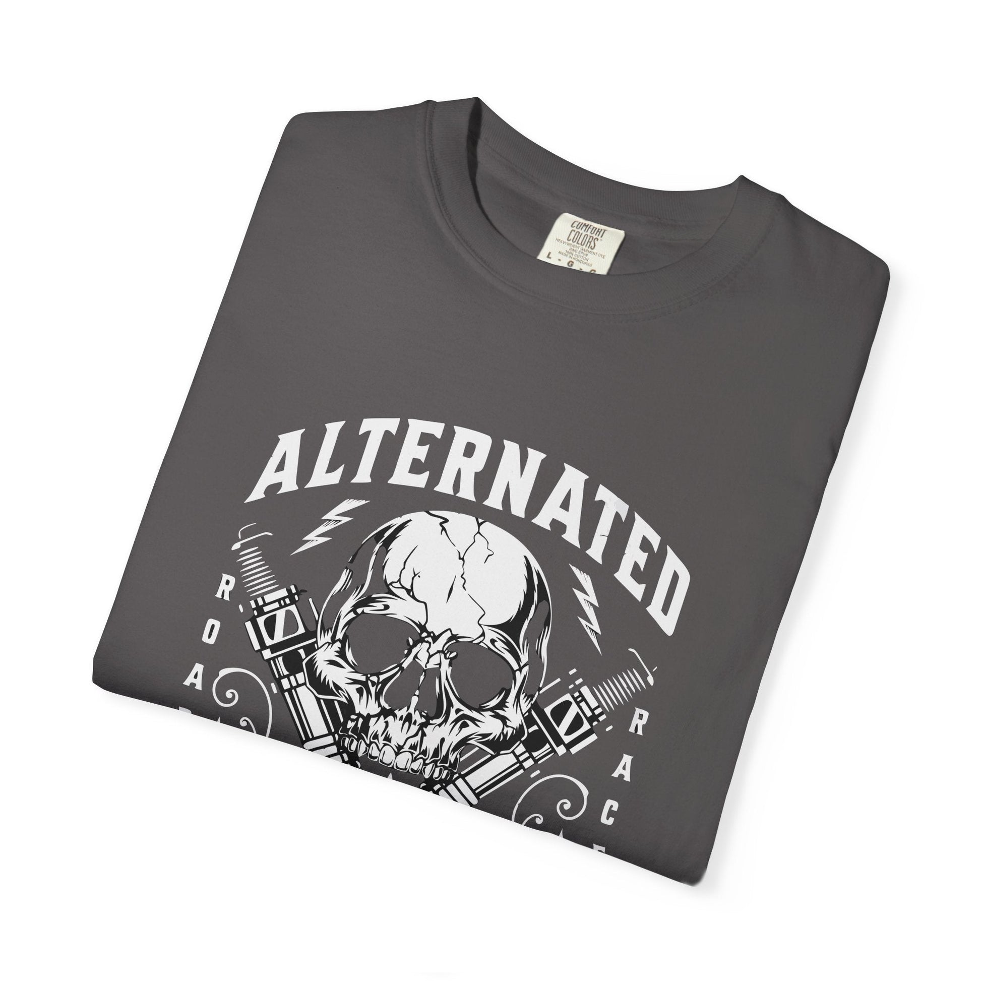 Motors piston skull t-shirt for rockers and motorcycle lovers