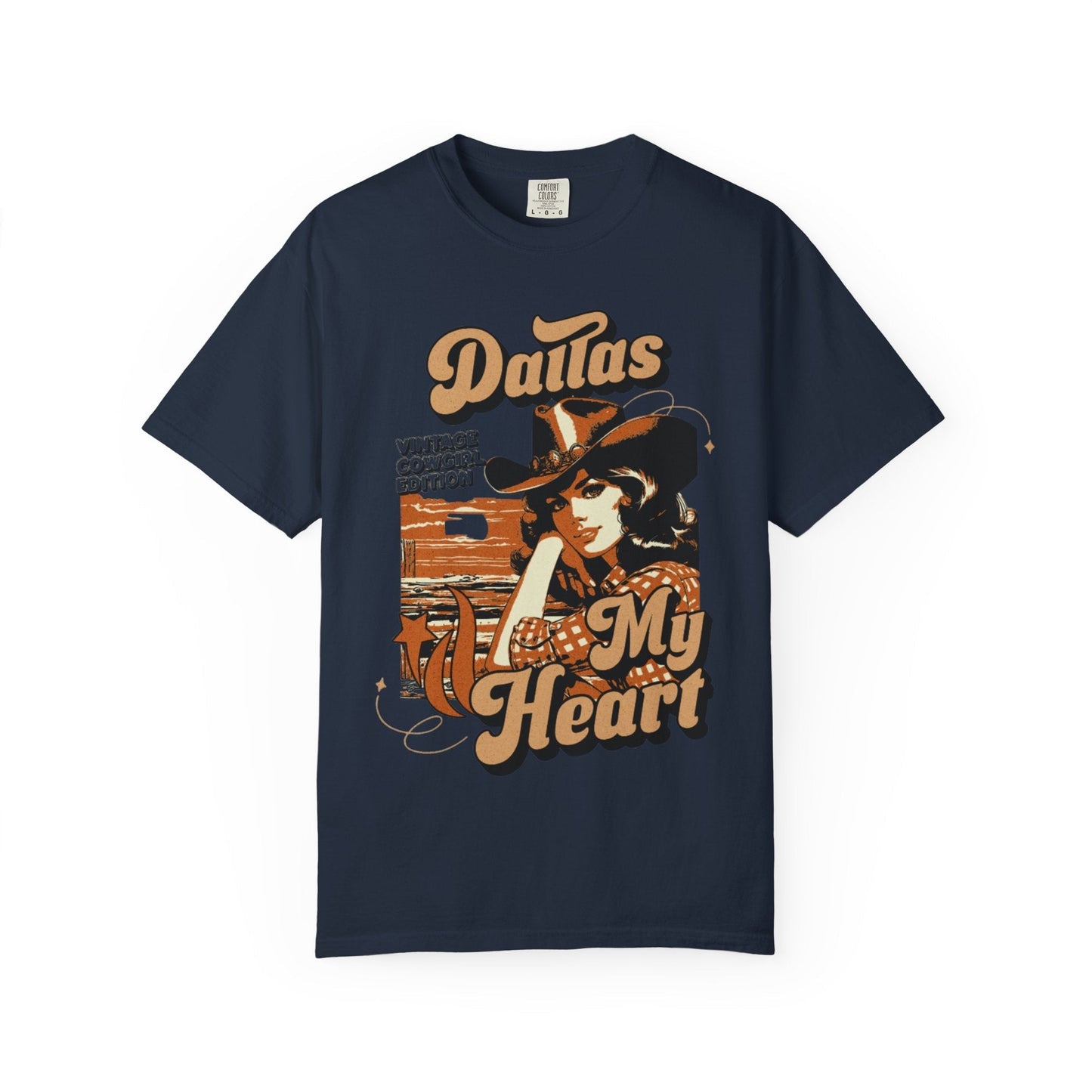 Western retro Dallas my heart t-shirt for vintage lovers