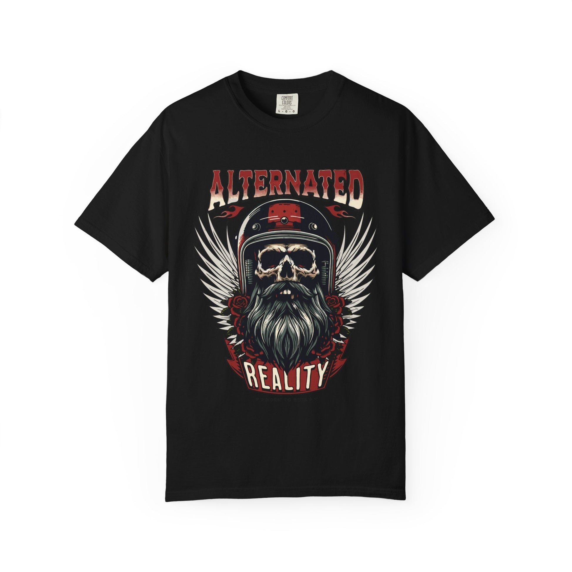 Motorbike skull t-shirt | Comfortable & Durable cotton tee for riders
