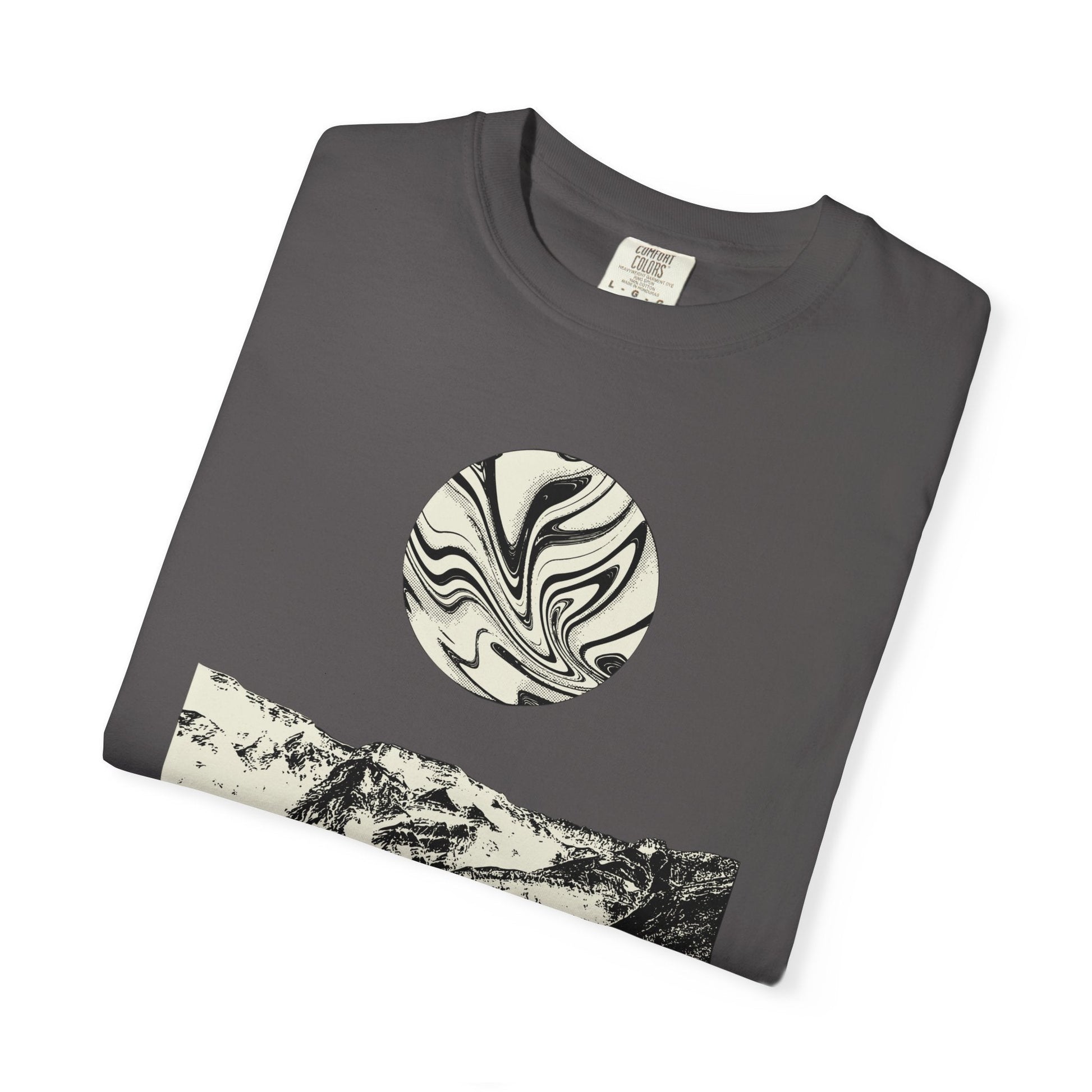Cosmic earth unisex t-shirt with abstract cool psychedelic design