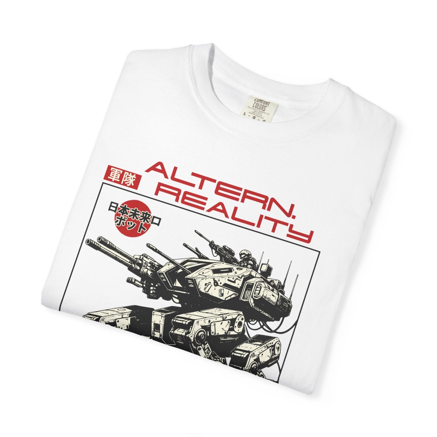 Robot Revolution T-shirt – Giant Mech with Weapons 