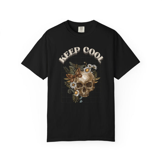 Skull and flowers t-shirt - Unisex graphic design tee