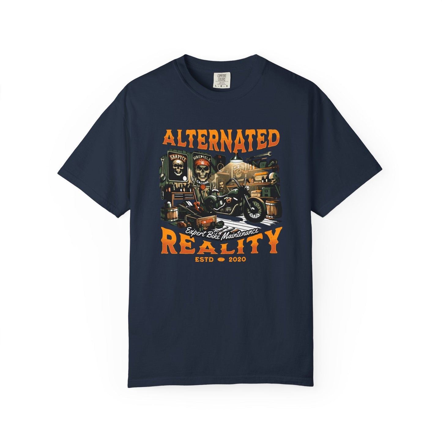 Motorbike garage t-shirt: Vintage motorcycle cool repair hub