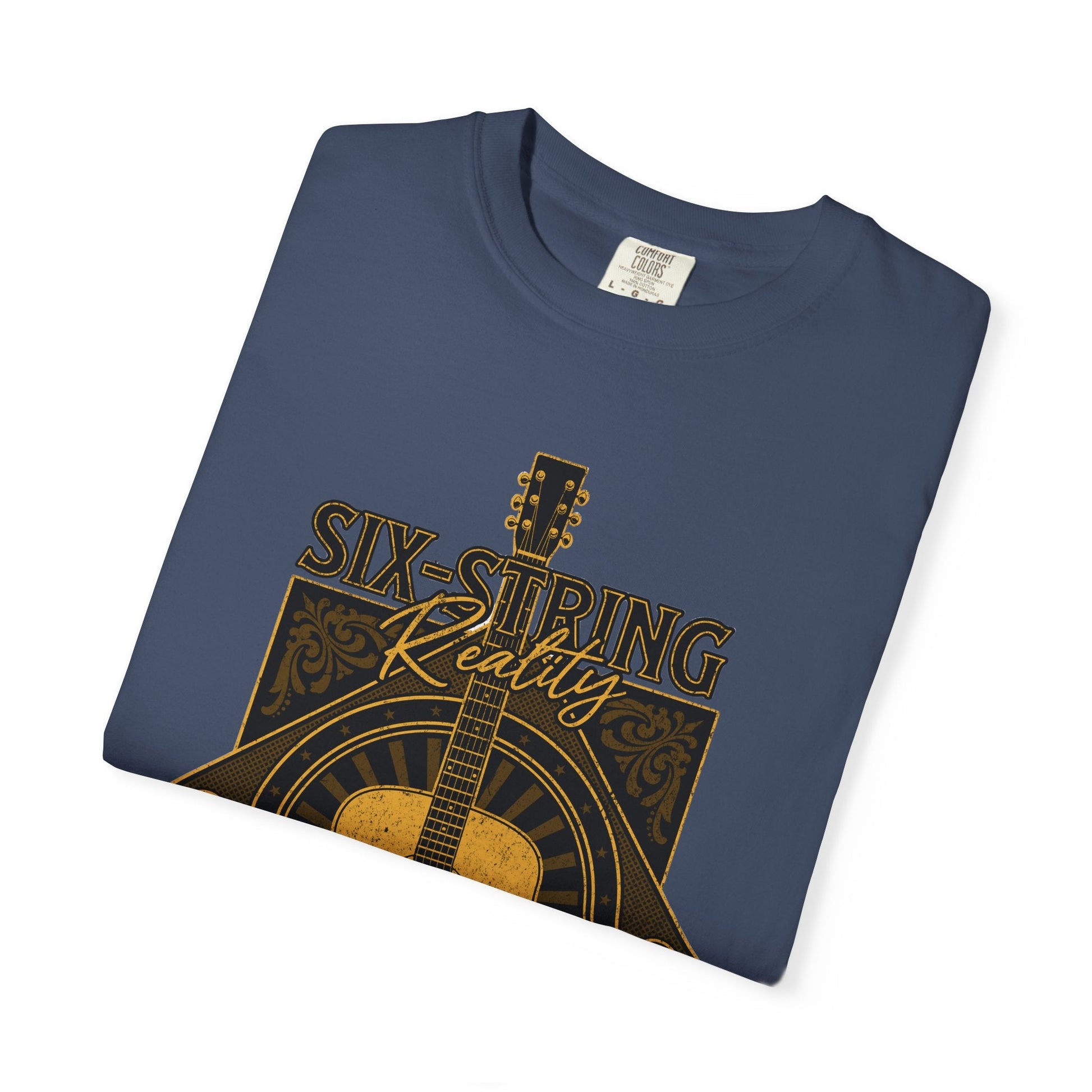 Vintage acoustic guitar t-shirt for music lovers | retro tee