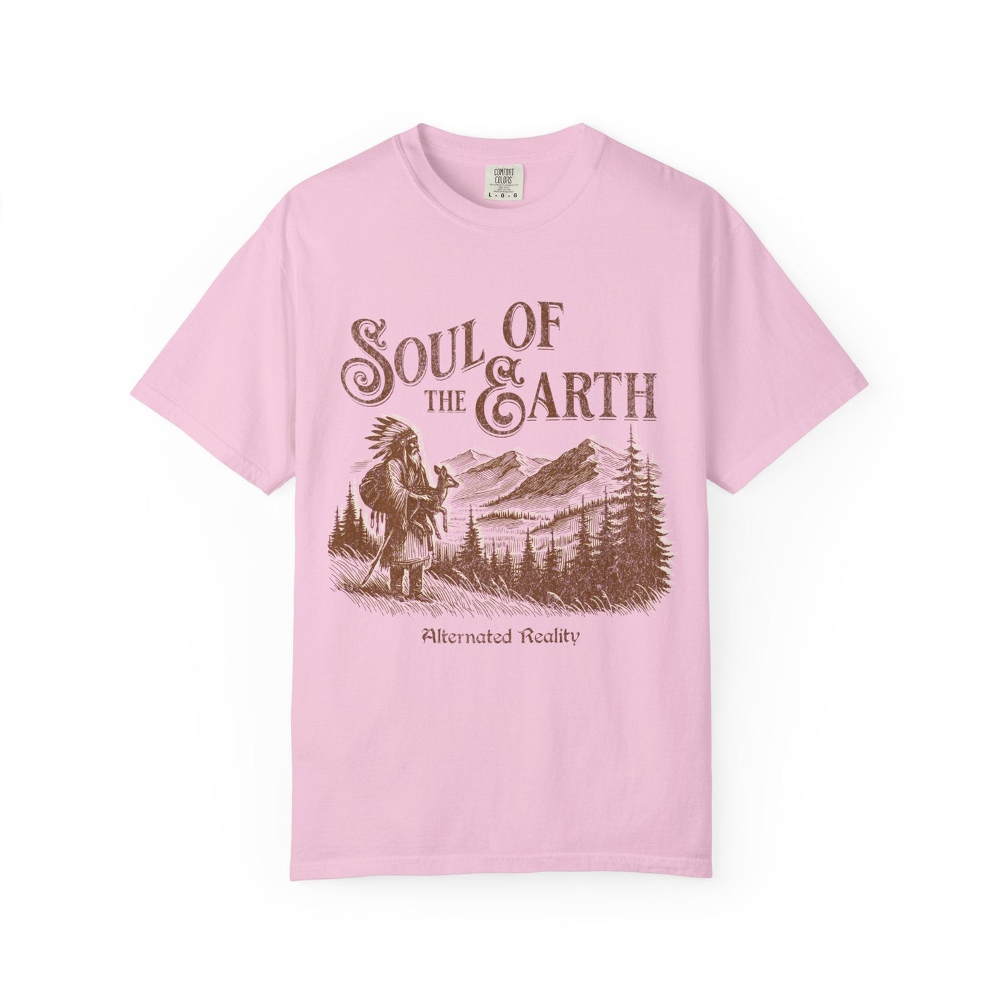 American native graphic t-shirt - Soul of the earth for nature lovers