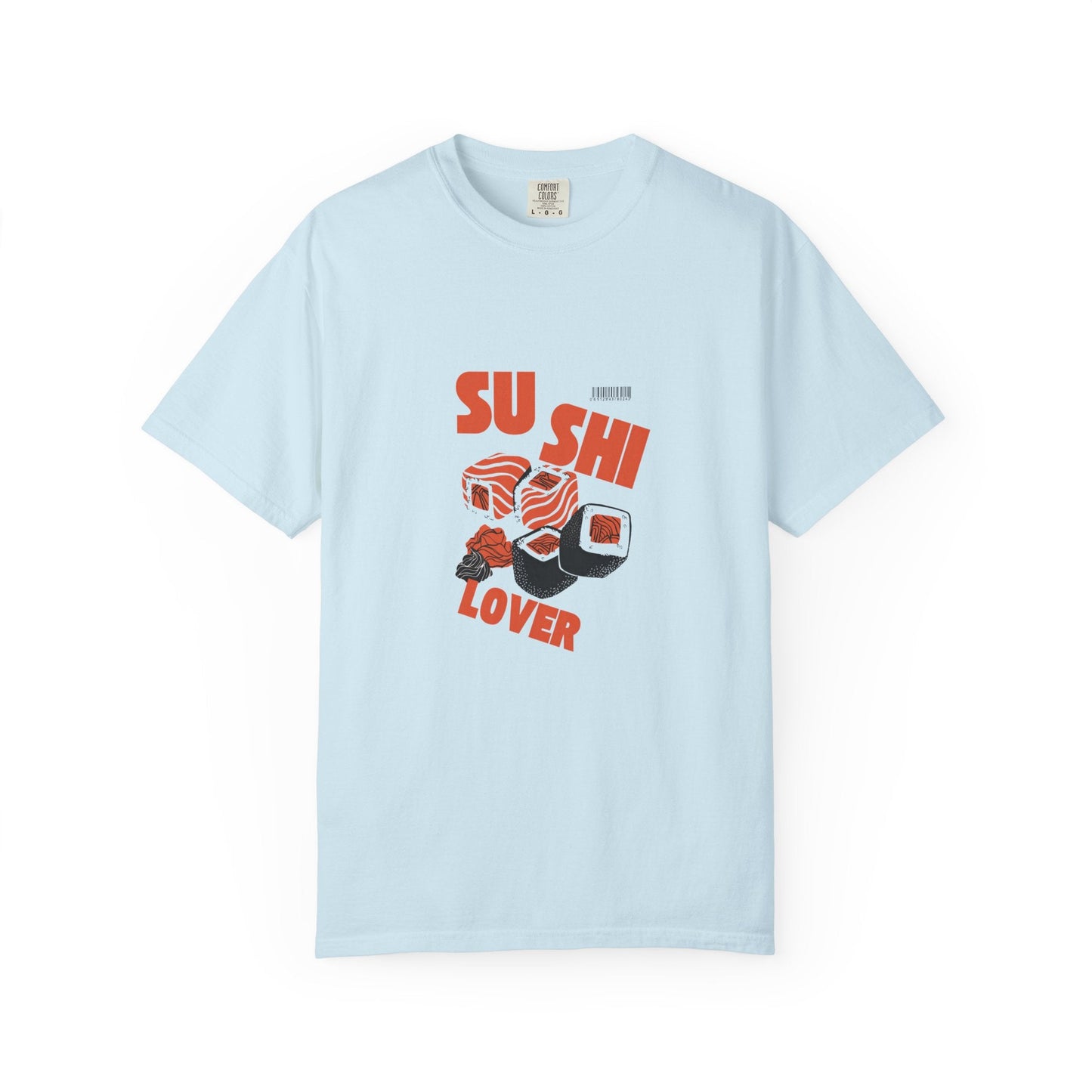 Unisex garment-dyed sushi lover t-shirt in vintage style