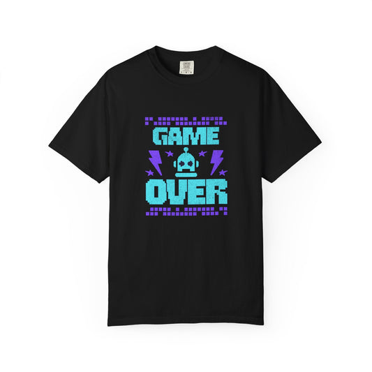 Game over black unisex t-shirt - Retro pixelated design