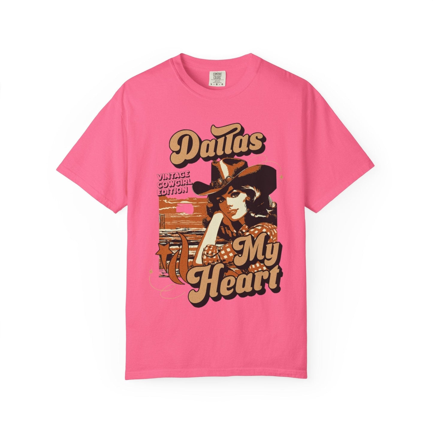Western retro Dallas my heart t-shirt for vintage lovers