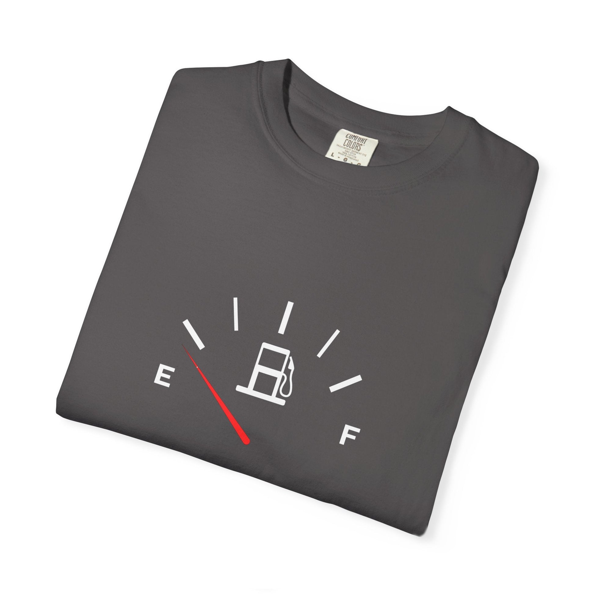 Fuel level dashboard t-shirt: Unisex gas gauge design