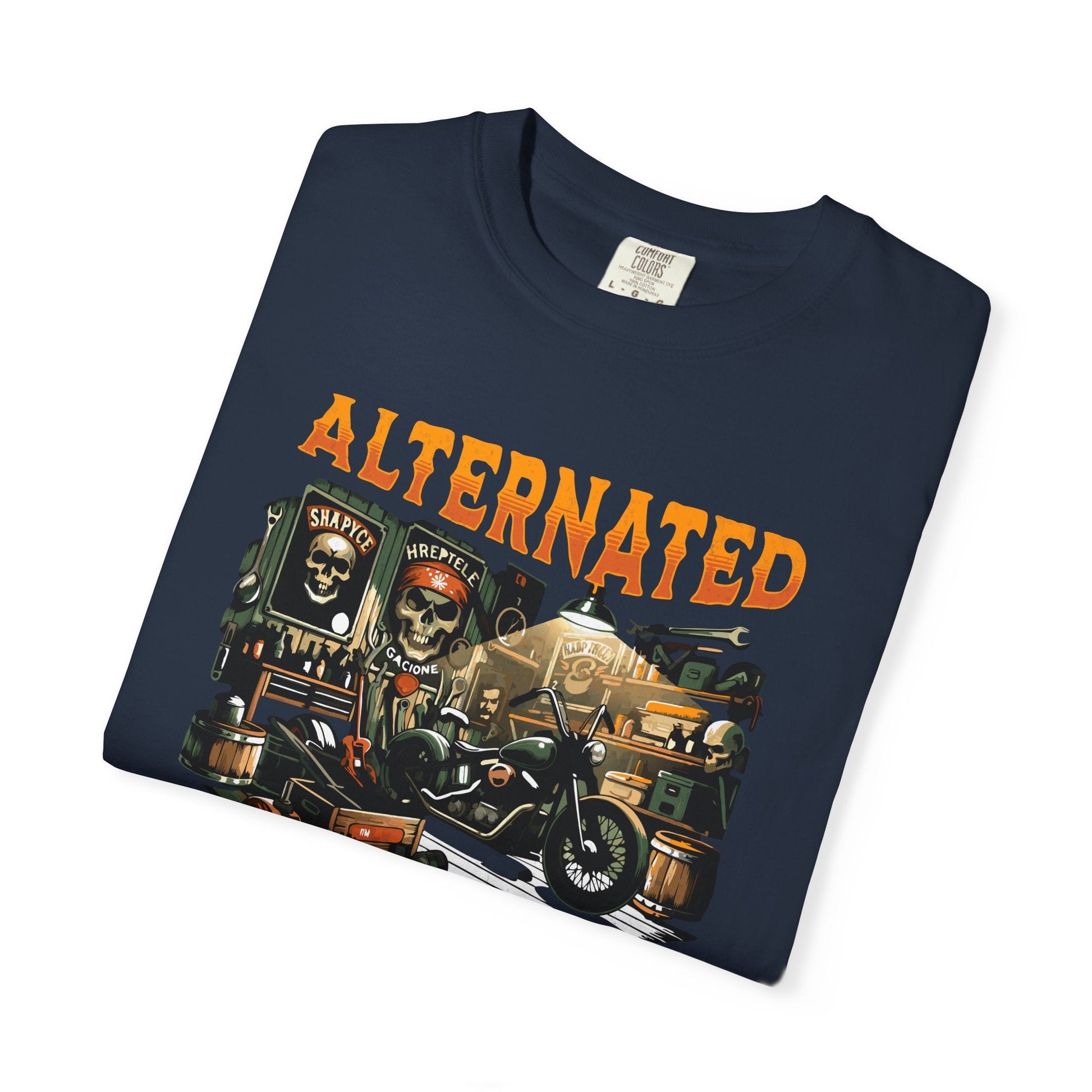 Motorbike garage t-shirt: Vintage motorcycle cool repair hub