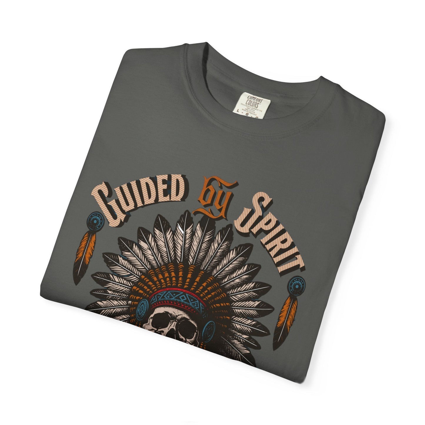 Spirit Skull t-shirt with cool native American headdress guided spirit
