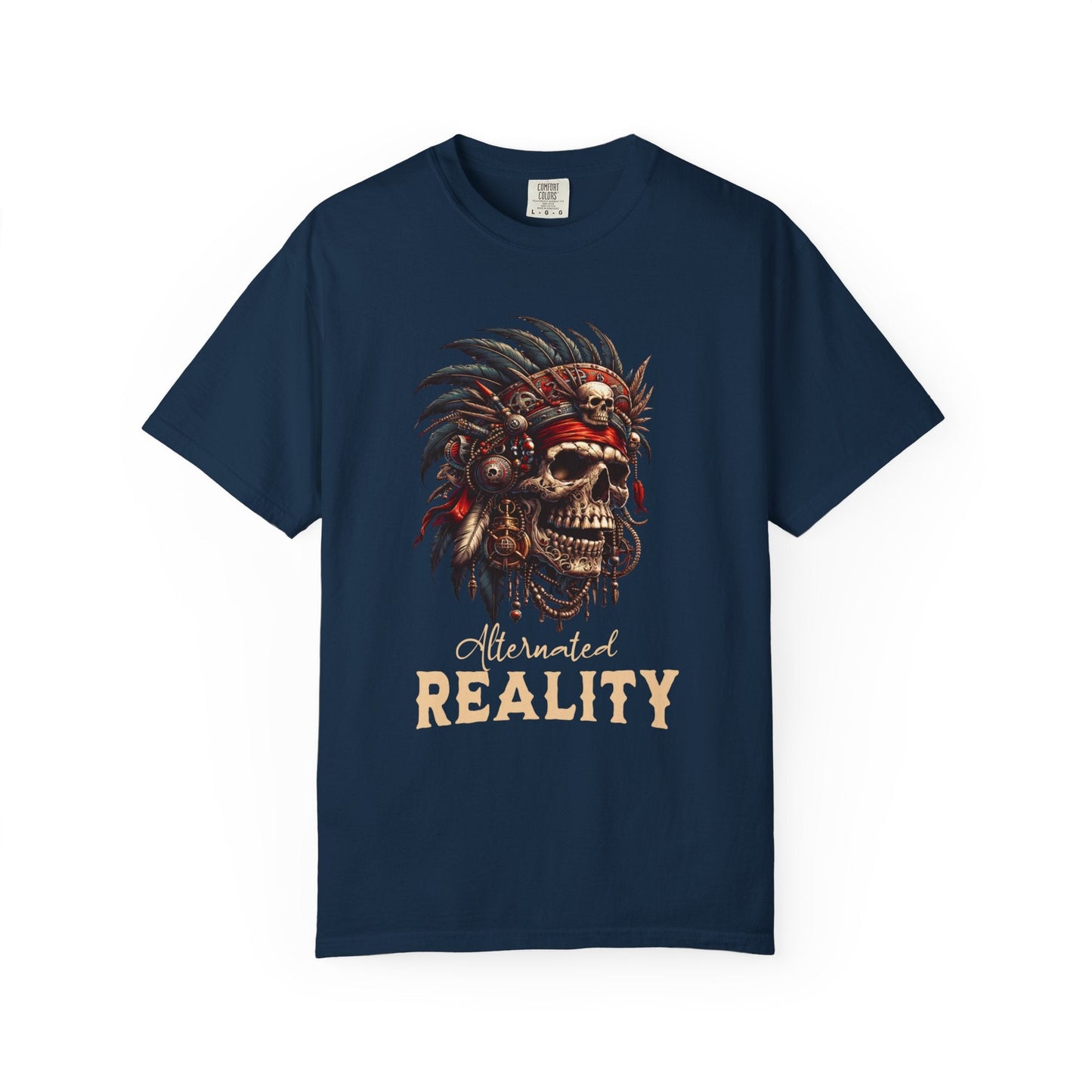 Indian skull t-shirt | Unique graphic design adventure gothic apparel