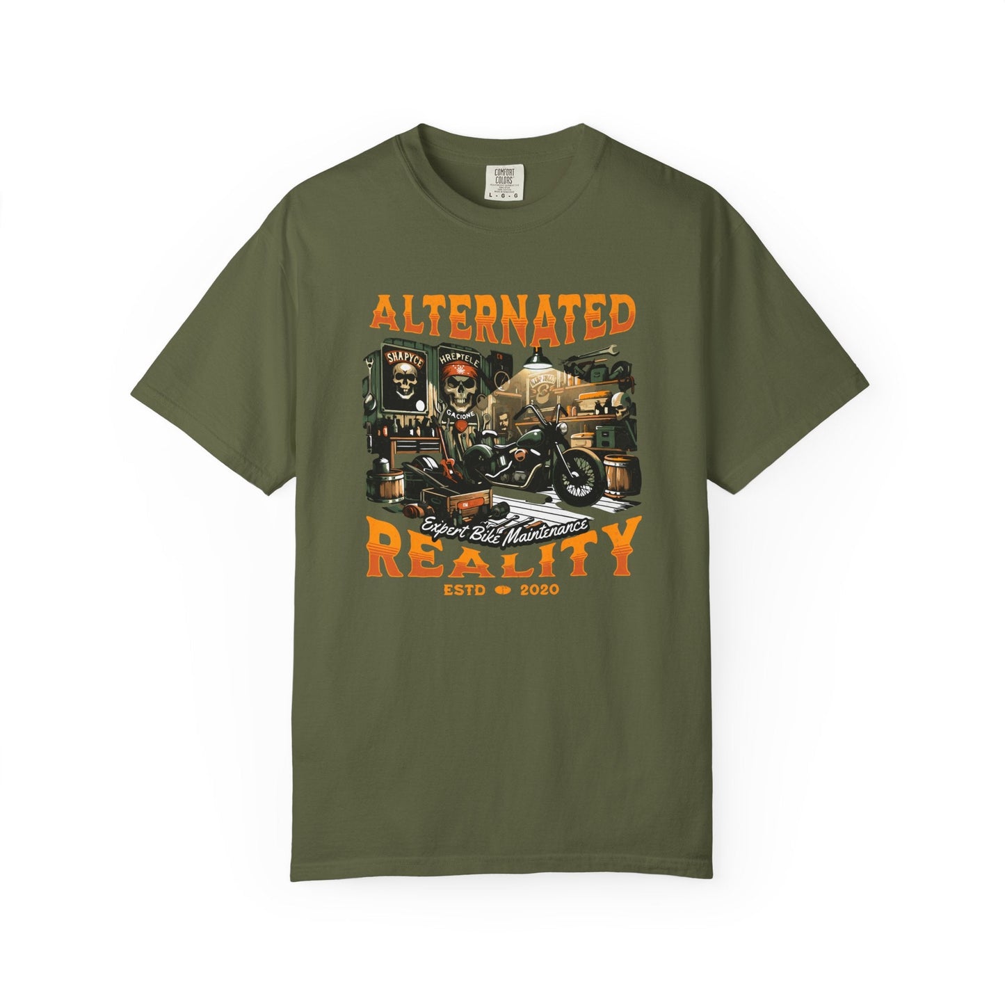 Motorbike garage t-shirt: Vintage motorcycle cool repair hub