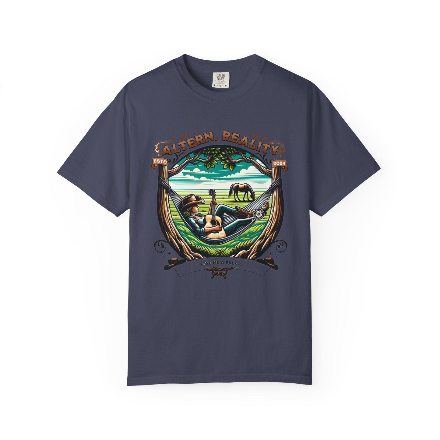 Guitar attitude design t-shirt - Relaxed cowgirl playful vibe