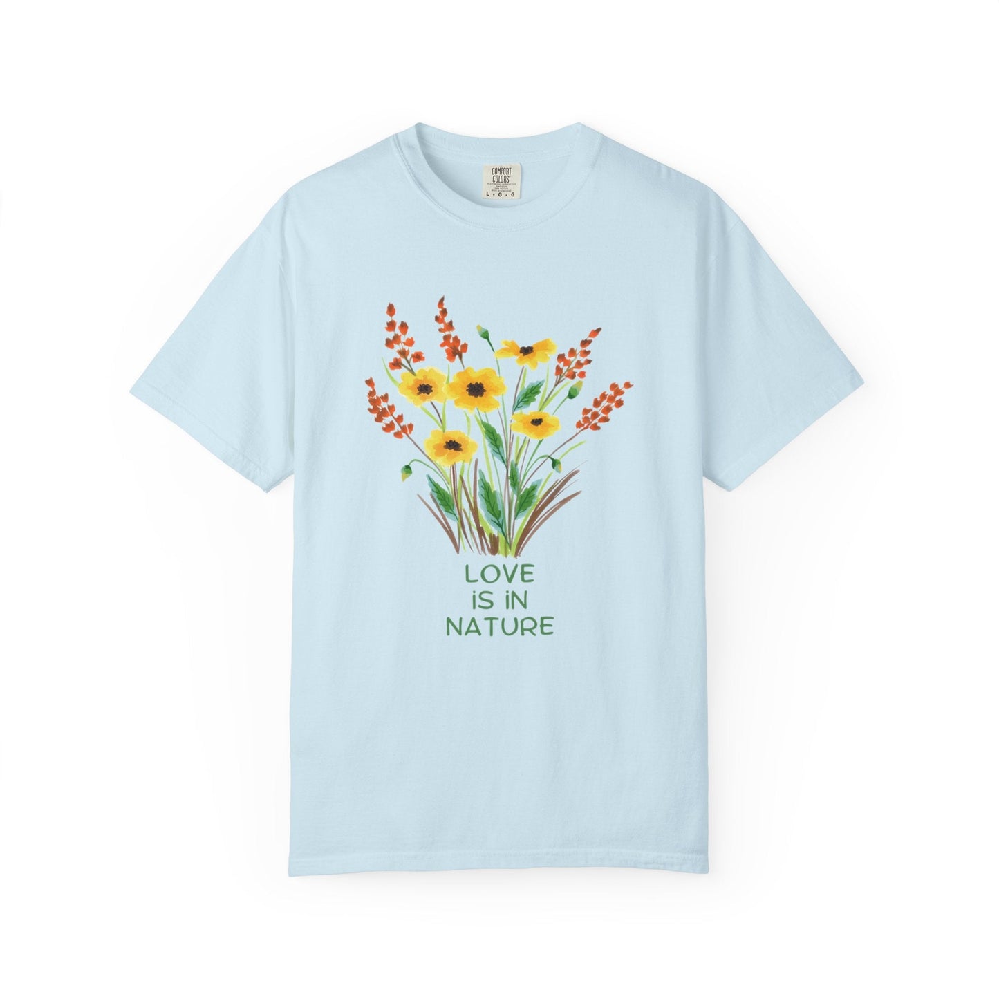 Nature love t-shirt with floral design – Eco-friendly fashion