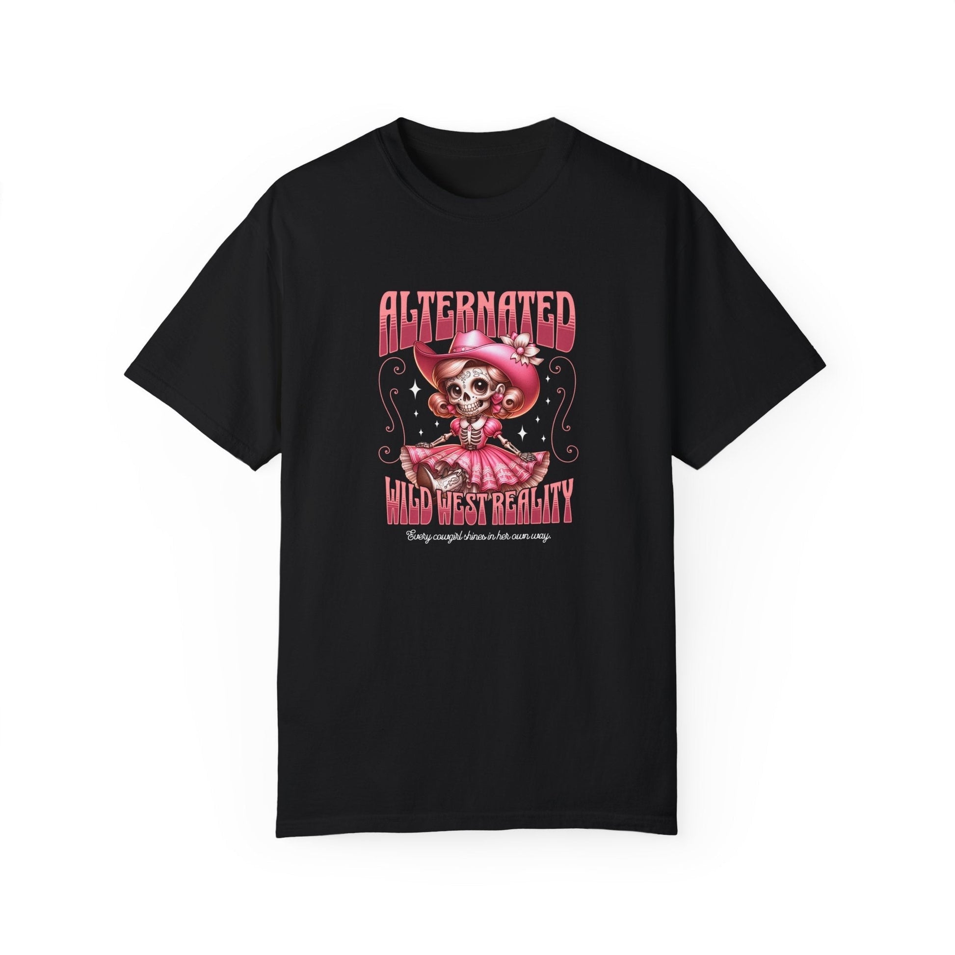 Cowgirl skull t-shirt - bold western style unisex garment