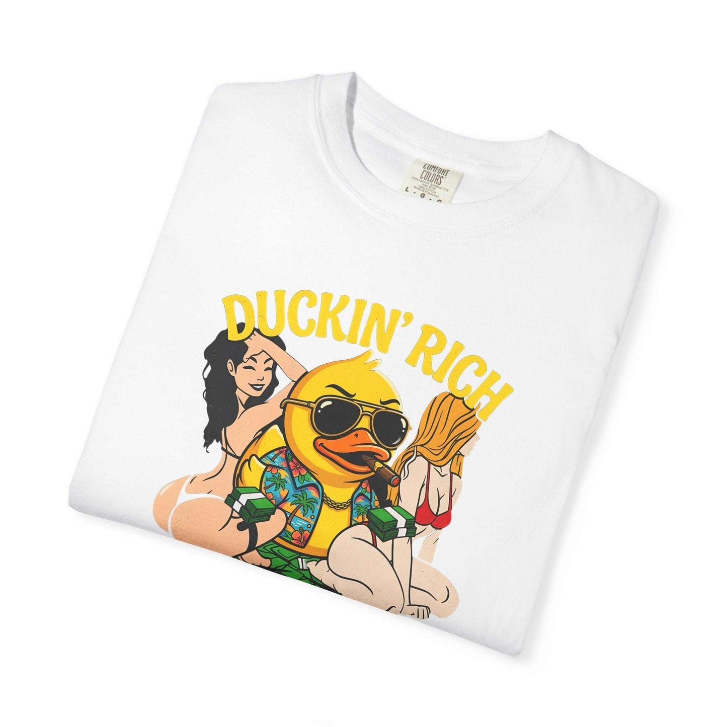 Duckin' Rich – Funny Adult Duck T-Shirt with Attitude