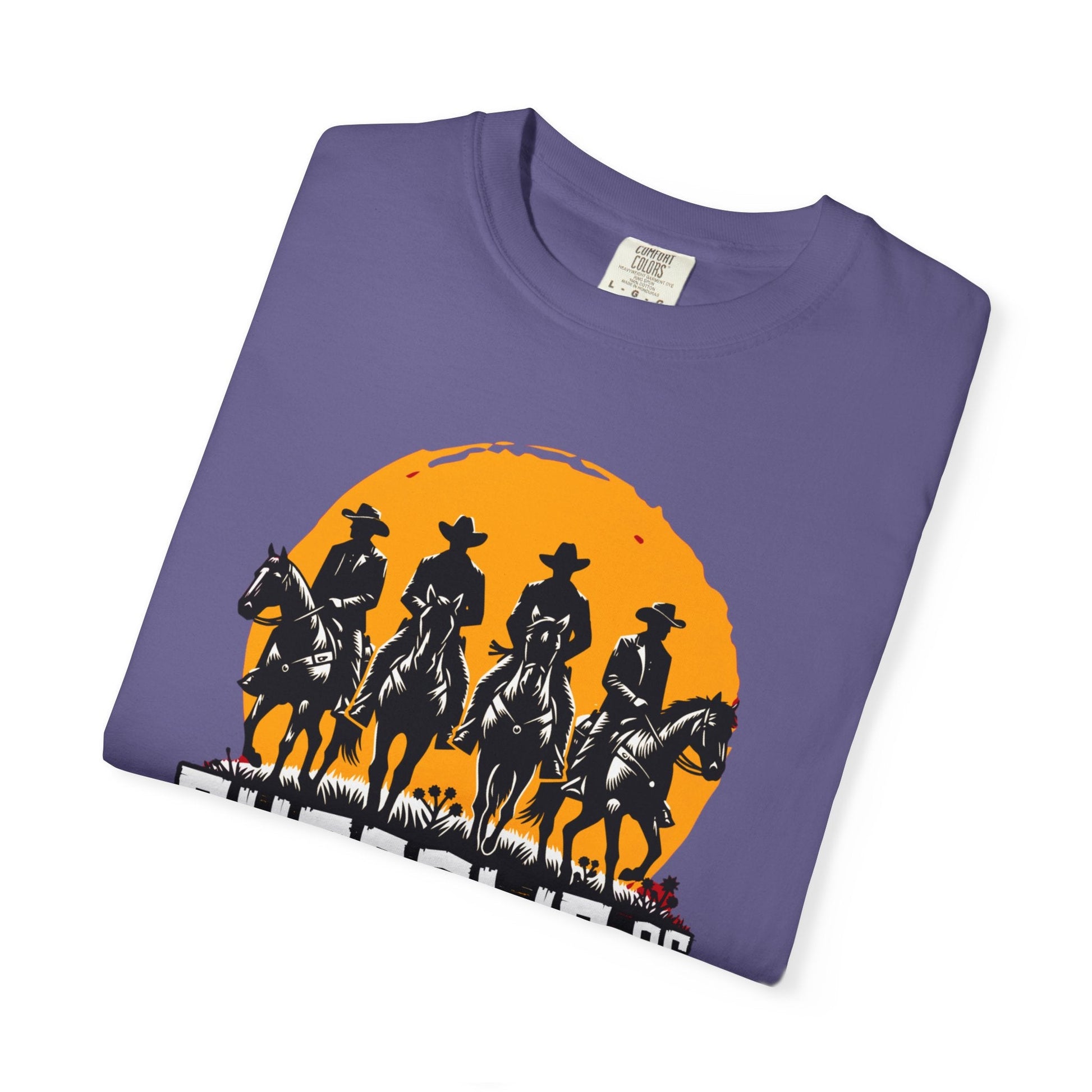 Cowboys silhouette retro vintage t-shirt for wild west enthusiasts