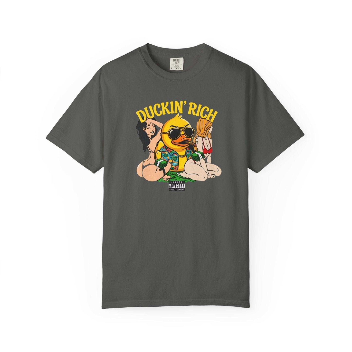 Duckin' Rich – Funny Adult Duck T-Shirt with Attitude