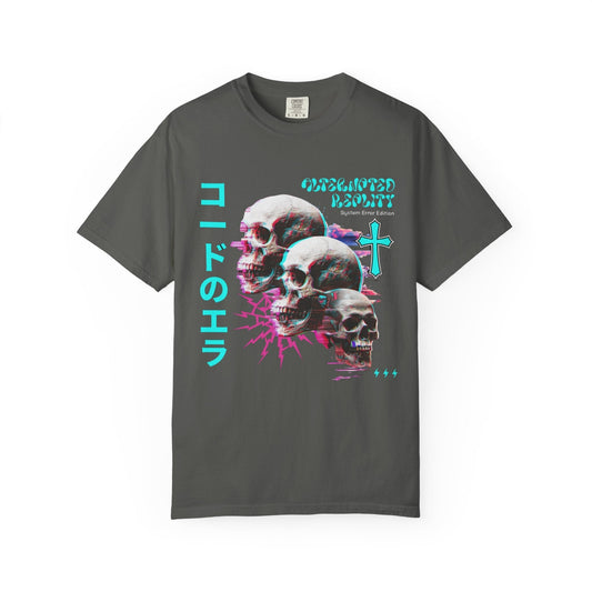 Glitch skulls anime  t-shirt | Vibrant design & comfort
