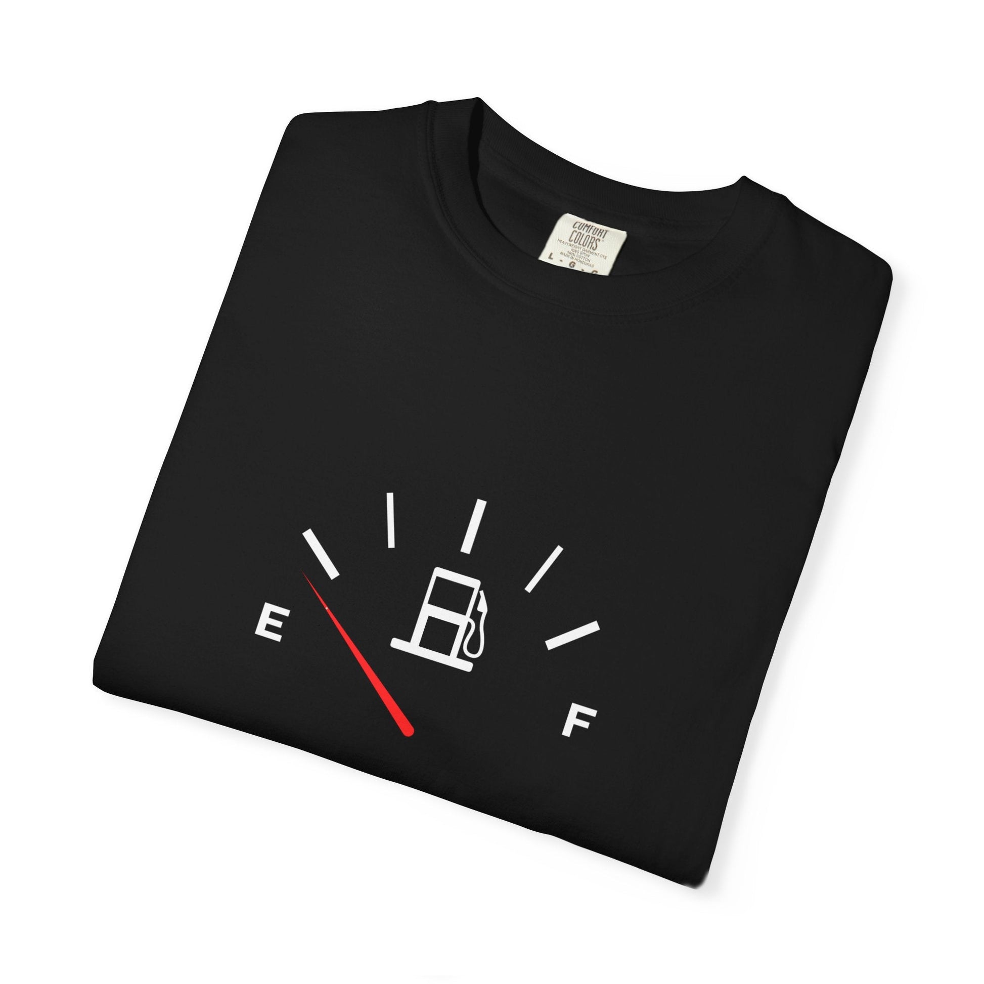Fuel level dashboard t-shirt: Unisex gas gauge design